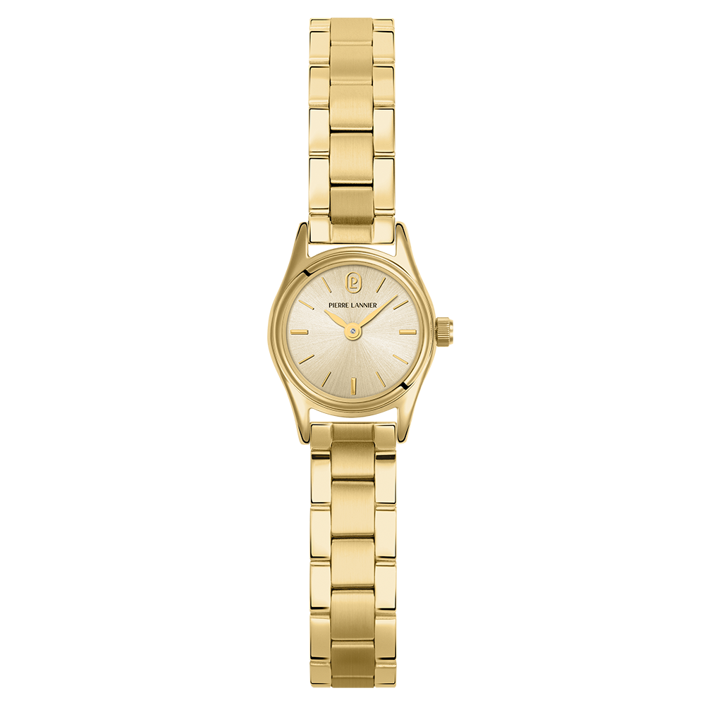 Montre femme Pierre Lannier PYA 092M542 – cadran doré bracelet acier doré – vue de face