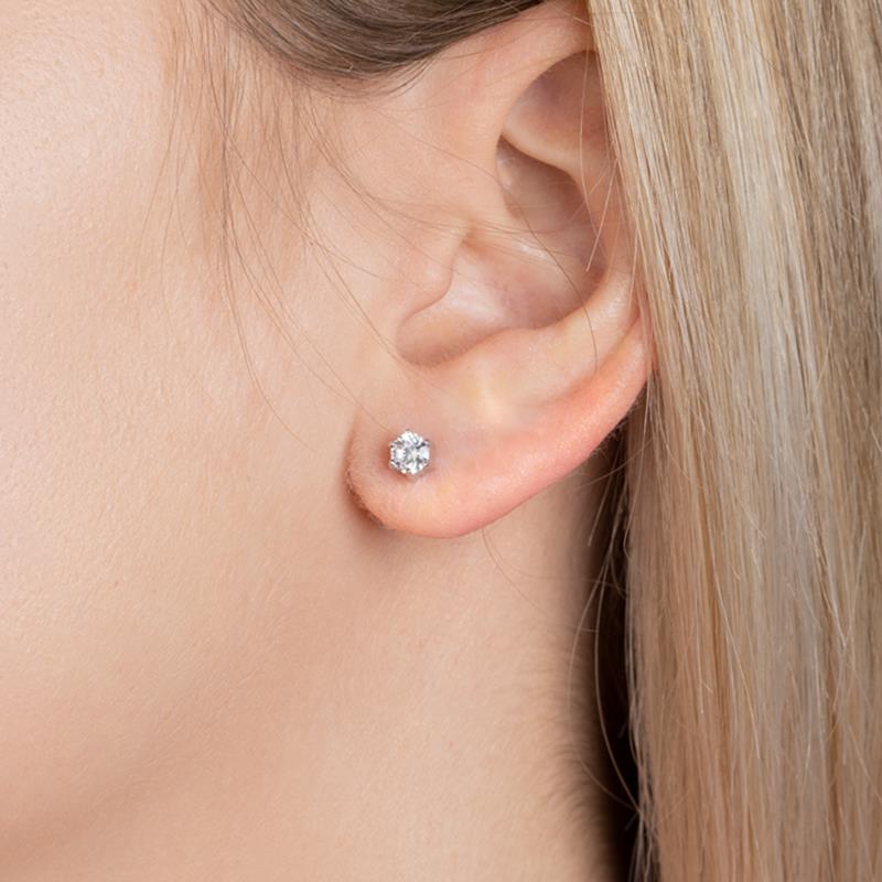 Serti - Stud earrings - Silver