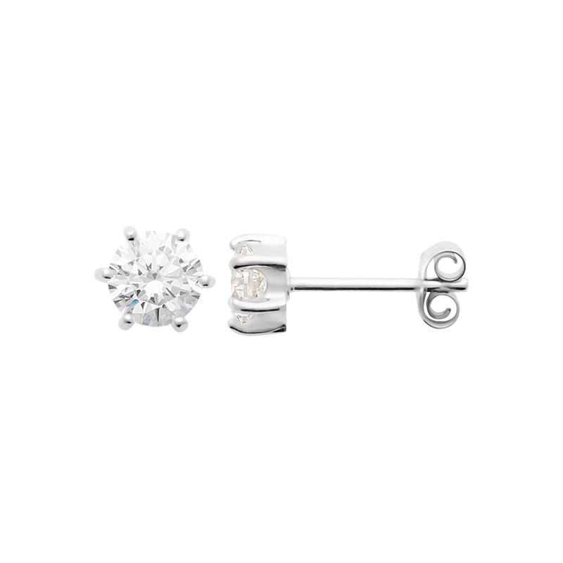 Serti - Stud earrings - Silver