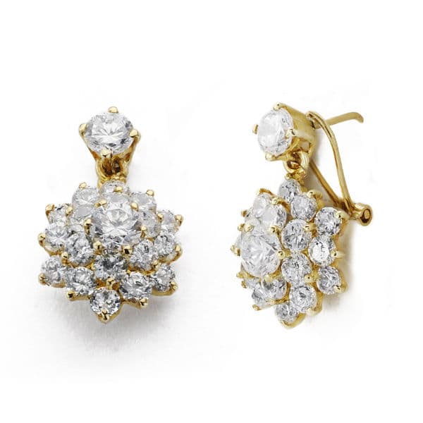 Pendientes Circonitas 18K 20X13MM