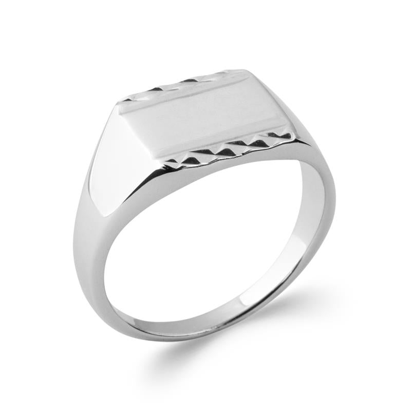 Signet Ring - Rectangular - Silver