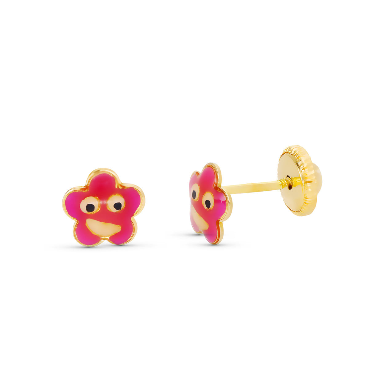 Boucles d'oreilles Longues Corps à Double a Vis en Or Jaune 18 Carats