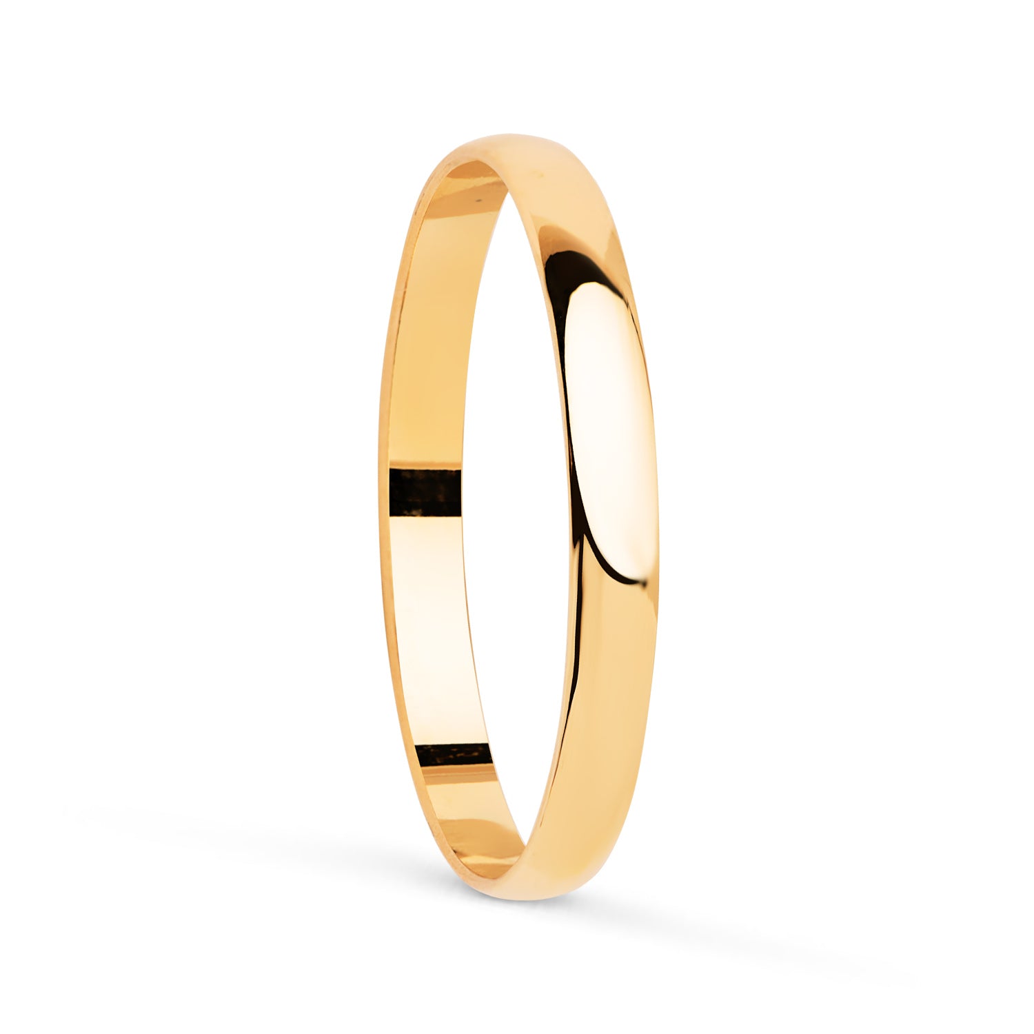 滑らかな結婚指輪 18 カラット イエロー ゴールド 2 mm – アズリン
