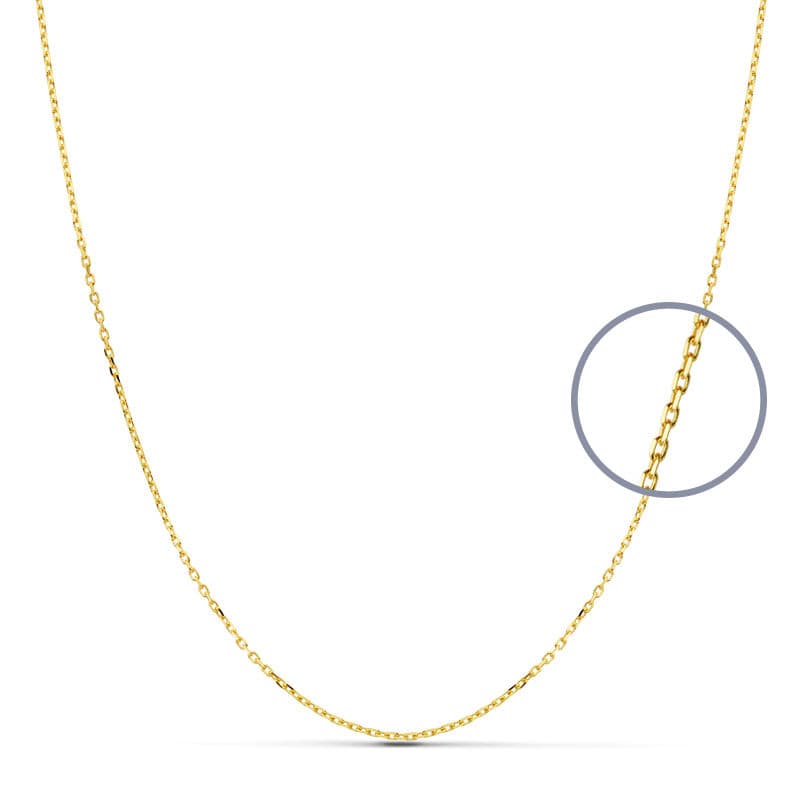 Forced 9K Yellow Gold Chain Width: 0.7 mm Length: 50CM