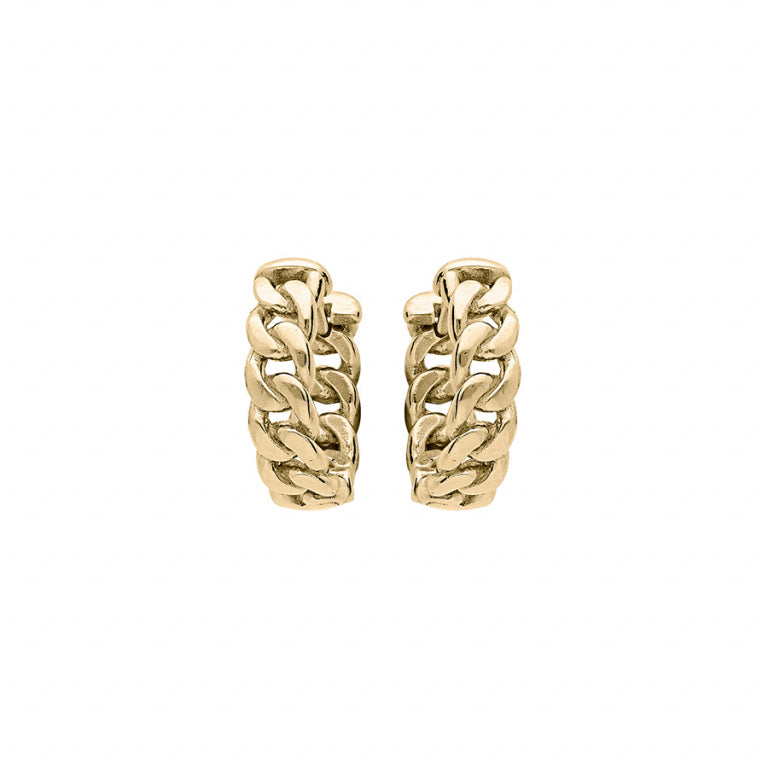 Cercei Mesh Hoop – Golden Steel | Azulin