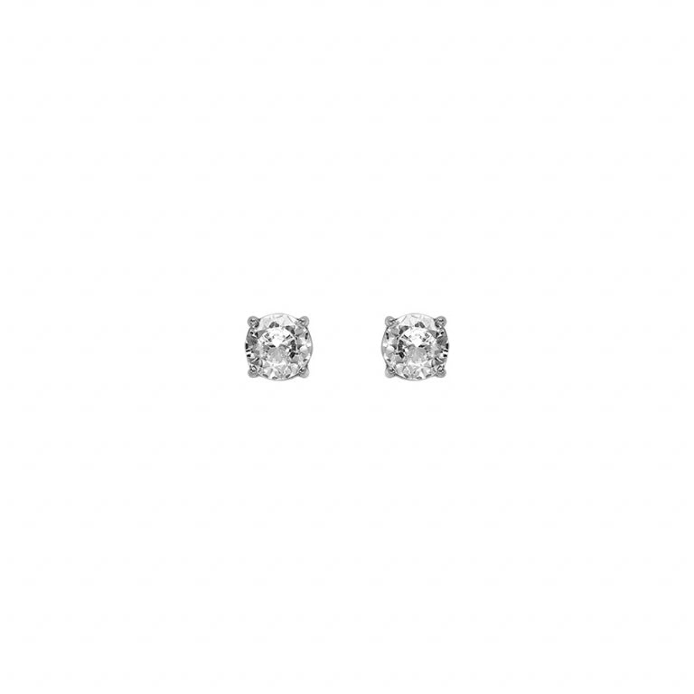 Cubic Zirconia øreringe – sølv stål | Azulin