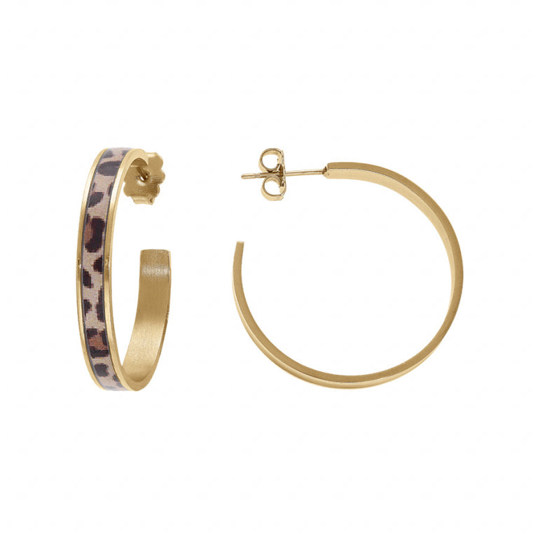 Resin Hoop Earrings – Golden Steel | Azuline