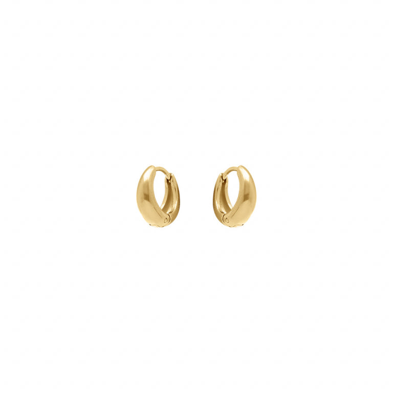 Pendientes Aros Articulados – Acero Dorado | Azuline