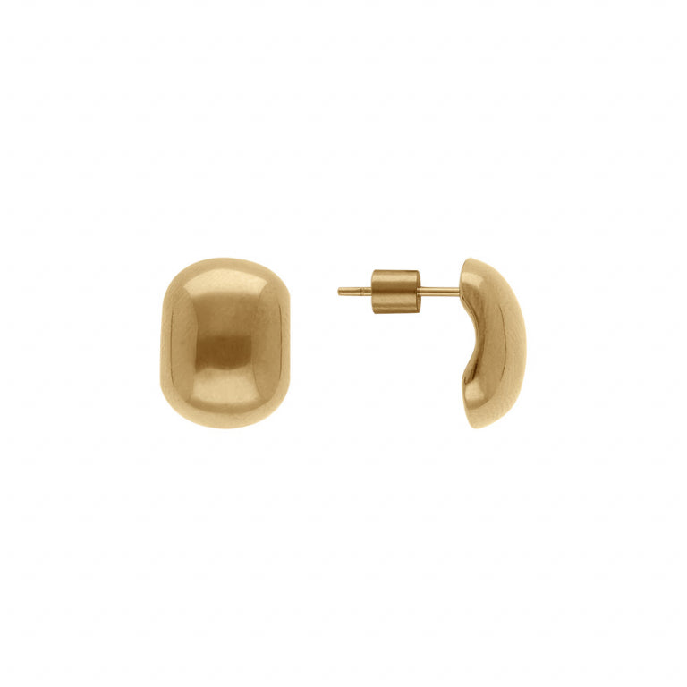 Half Hoop Earrings – Golden Steel | Azuline view 2