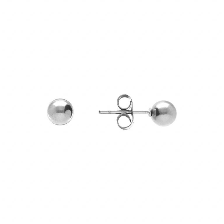 Boucles d’oreilles boule 5 mm en acier, design épuré et minimaliste