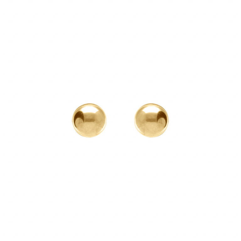 Boucles d’oreilles boule 6 mm – Acier doré | Azuline