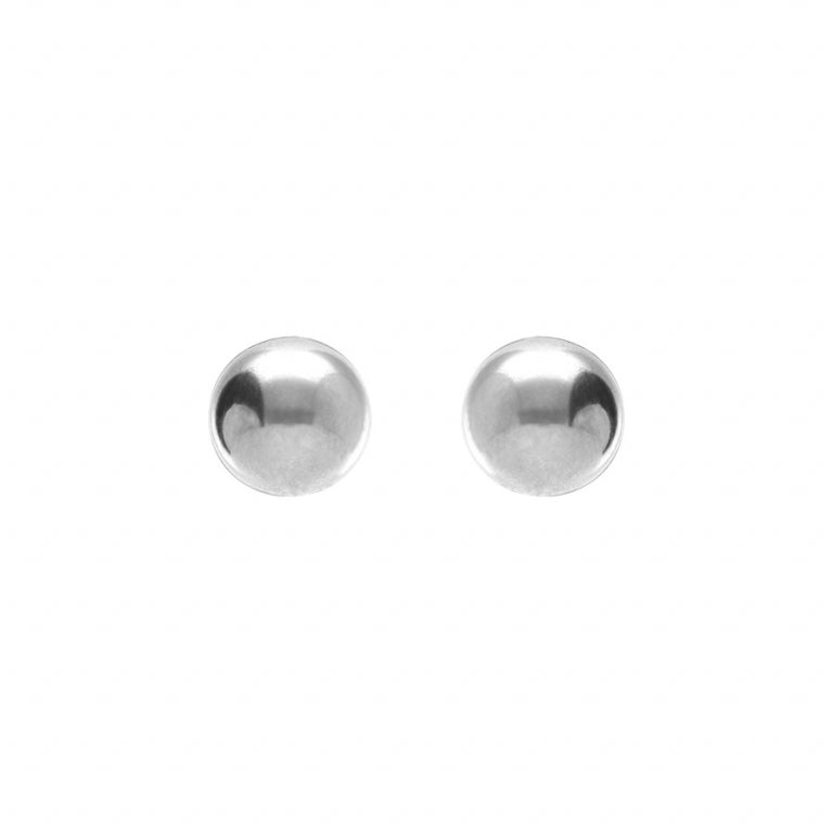 Boucles d’oreilles boule 8mm en acier finition polie