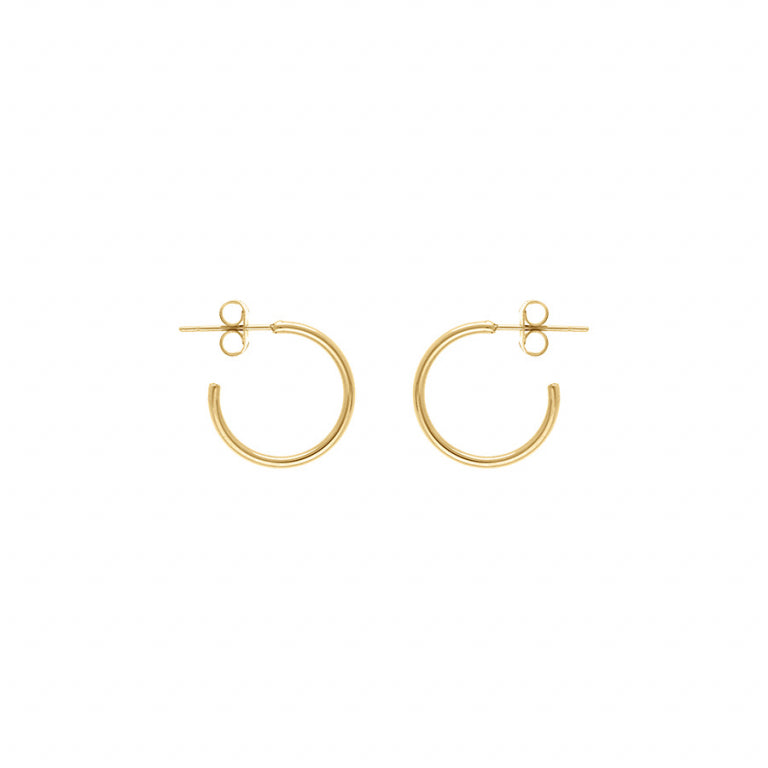 Circle Hoop øredobber – Golden Steel | Azulin