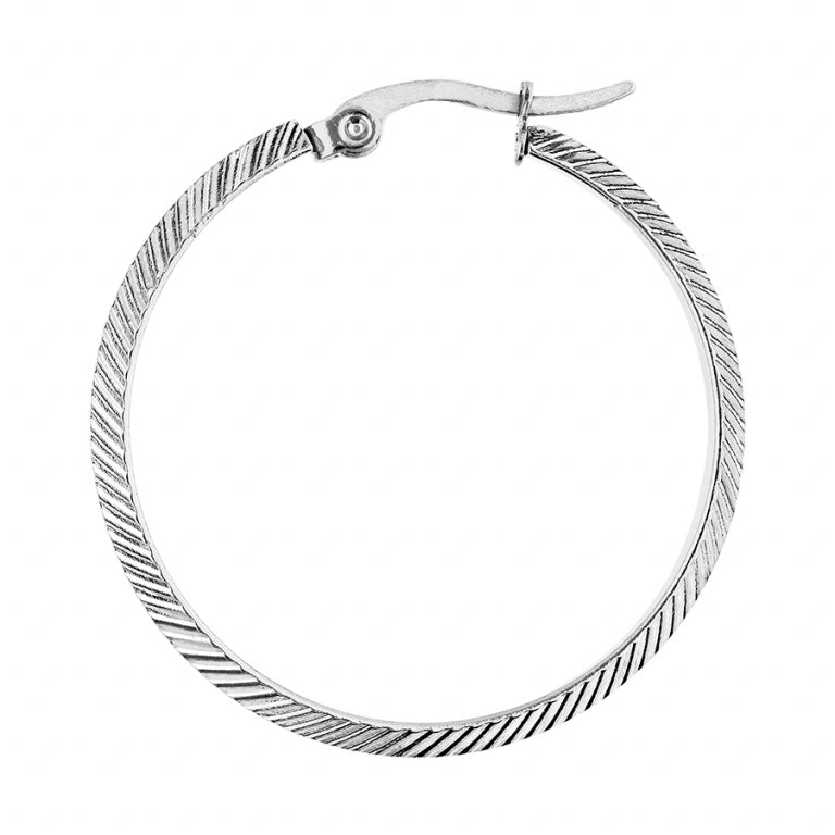 Hammered Creoles – Silver Steel | Azuline view 2