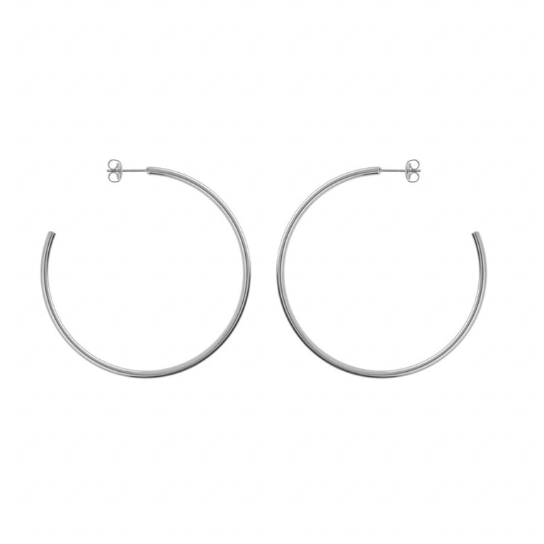 Circle Hoop Earrings – Silver Steel | Azuline
