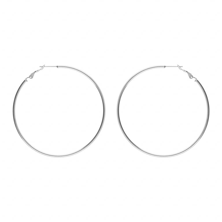 Circle Hoop Örhängen – Silver Steel | Azulin