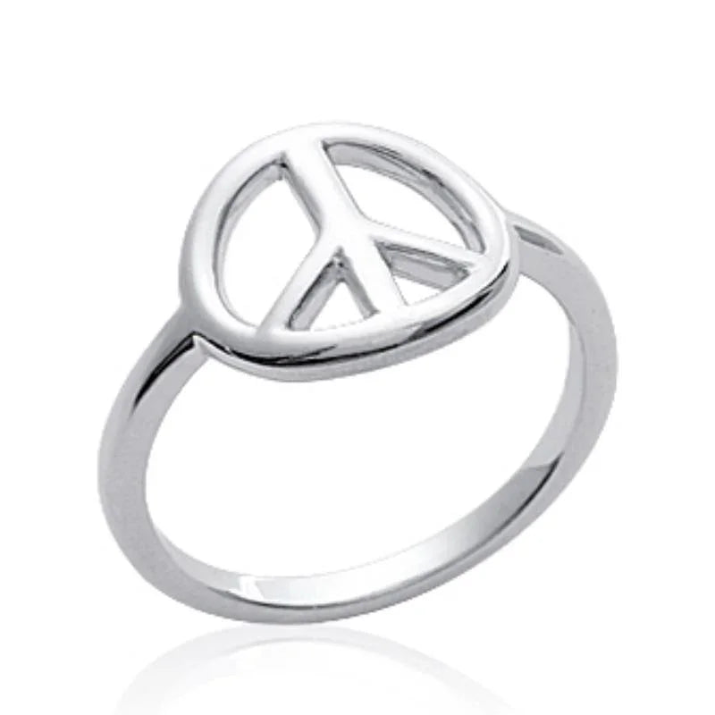 Bague Symbole Paix – Argent | Azuline