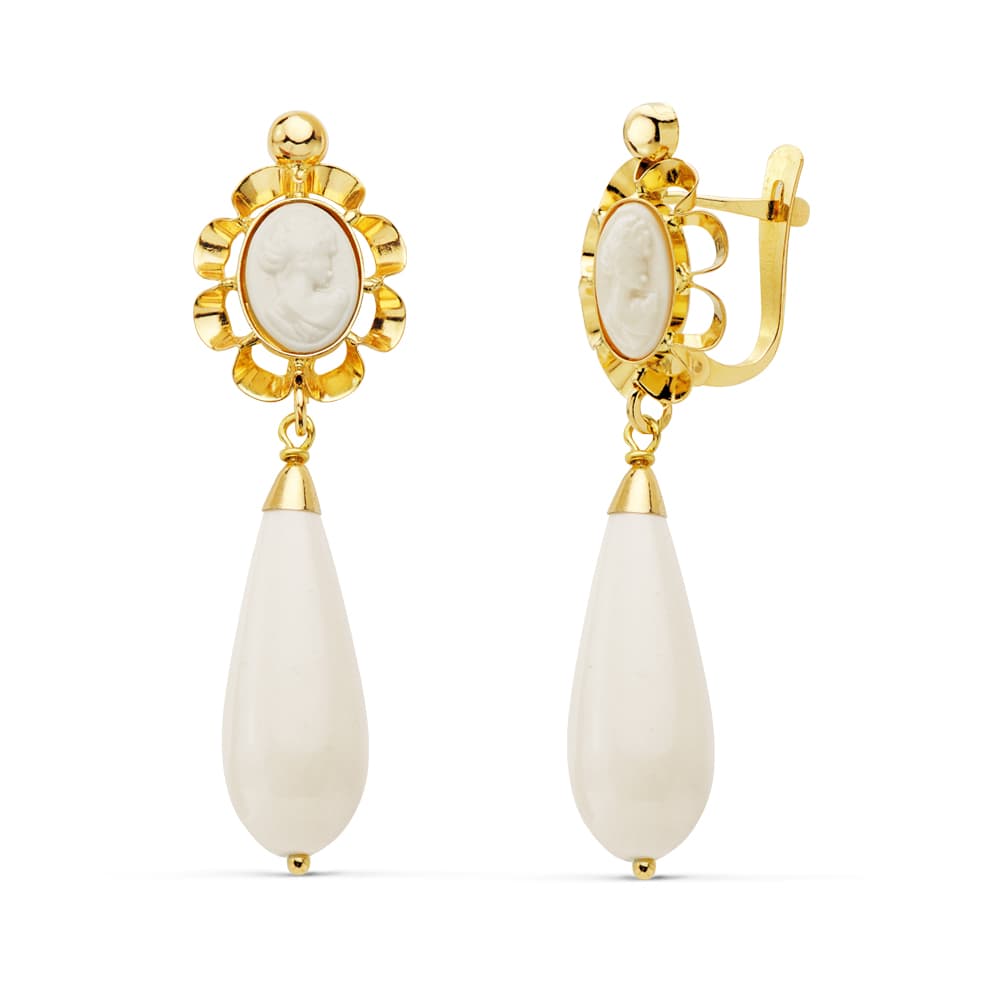 Náušnice 18K Ivory 38 X 10 mm