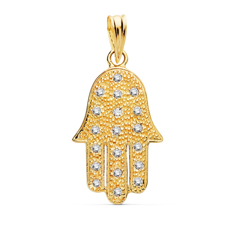 Pandantiv Mâna lui Fatima Aur Galben 18K 22X15 mm
