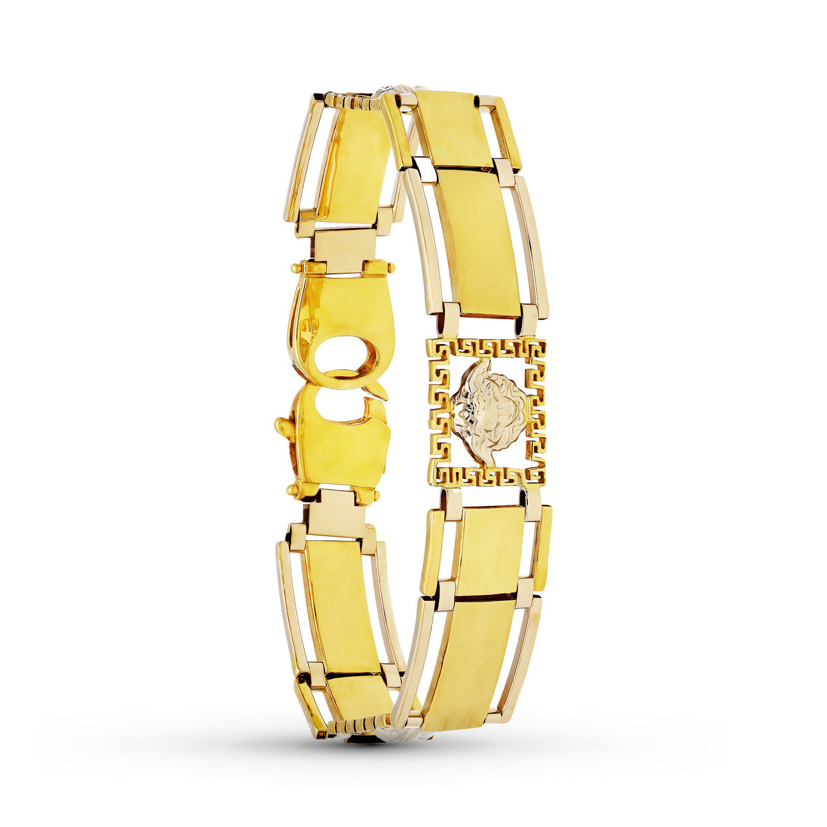 18K Bracelet Méduse Or Bicolore 19 Cm