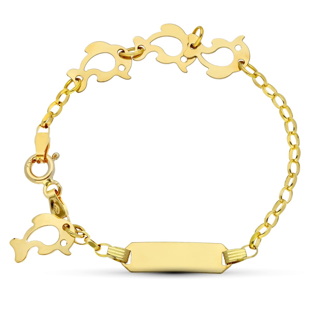 Delfinkantsten 18K Gulguld 13 Cm 2 mm