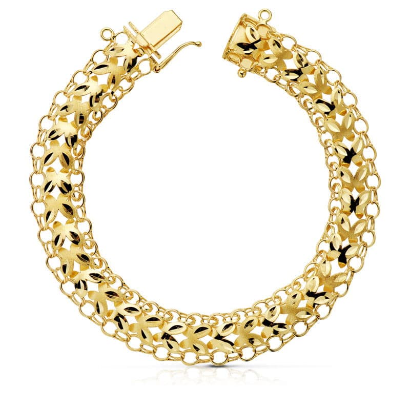 Prinsesse Armbånd 18K Gul Guld 10 mm 205 Cm 1215 G