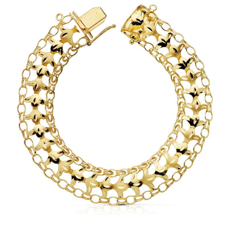 Princess Bracelet 18K Yellow Gold 13 mm 19 Cm