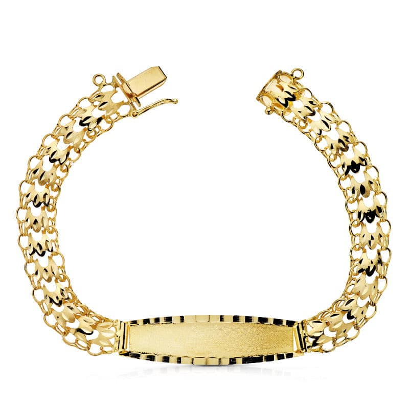 Gourmet Bracelet Princesse Or Jaune 18K 9 mm 21 Cm