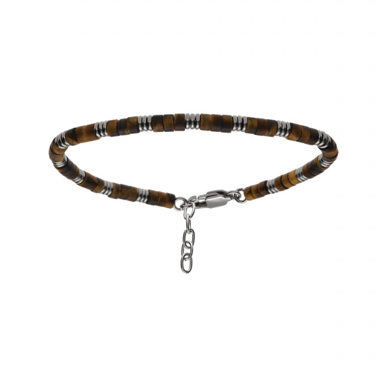 Tigerøyearmbånd – sølvstål | Azulin