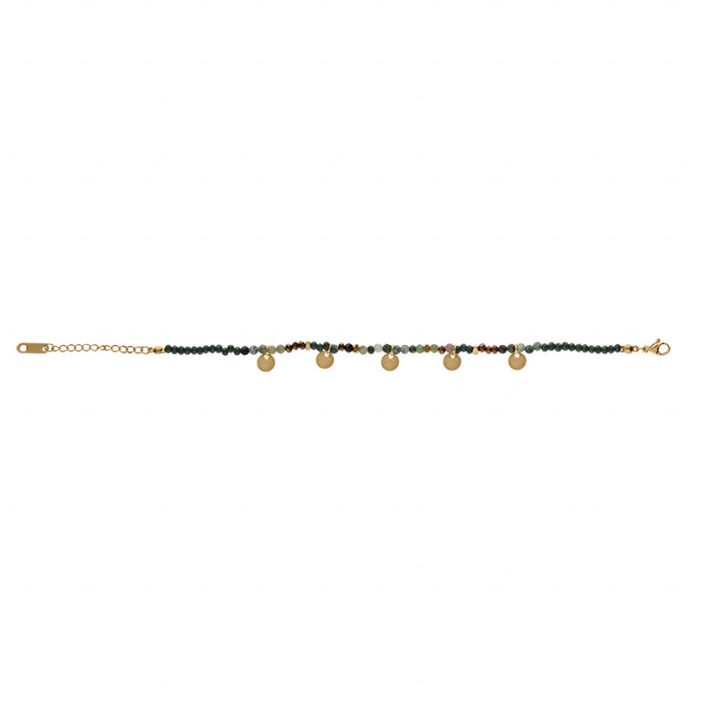 Pulsera Borlas – Acero Dorado | Azuline ver 2