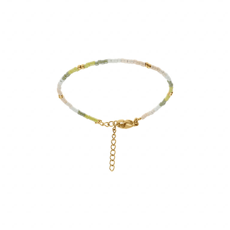 Grønn tone armbånd – gyldent stål | Azulin