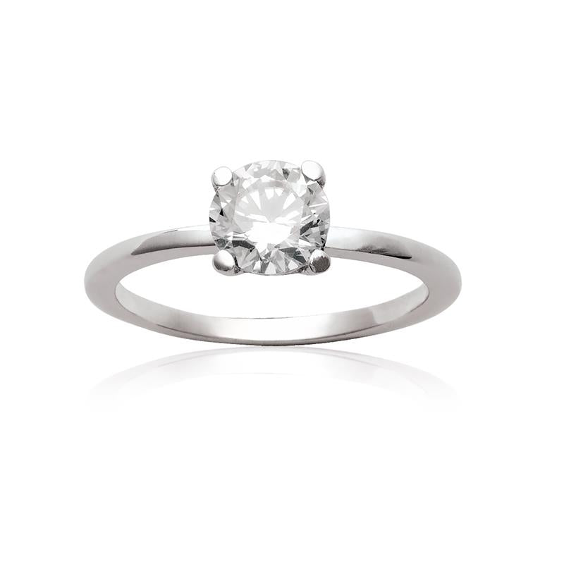 Solitaire - Bague en Argent - Azuline