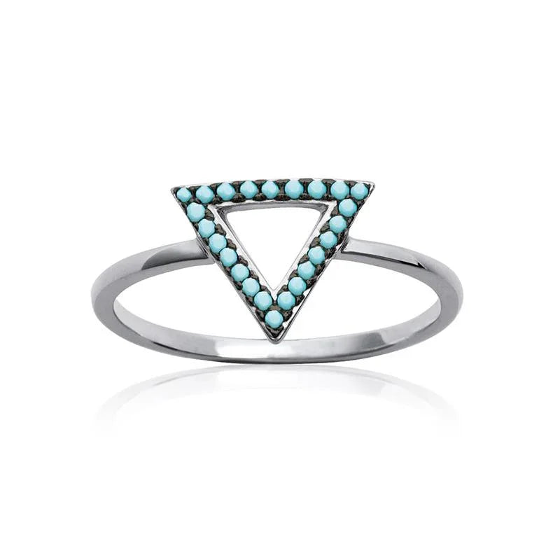 Bague Triangle – Argent | Azuline vue 2