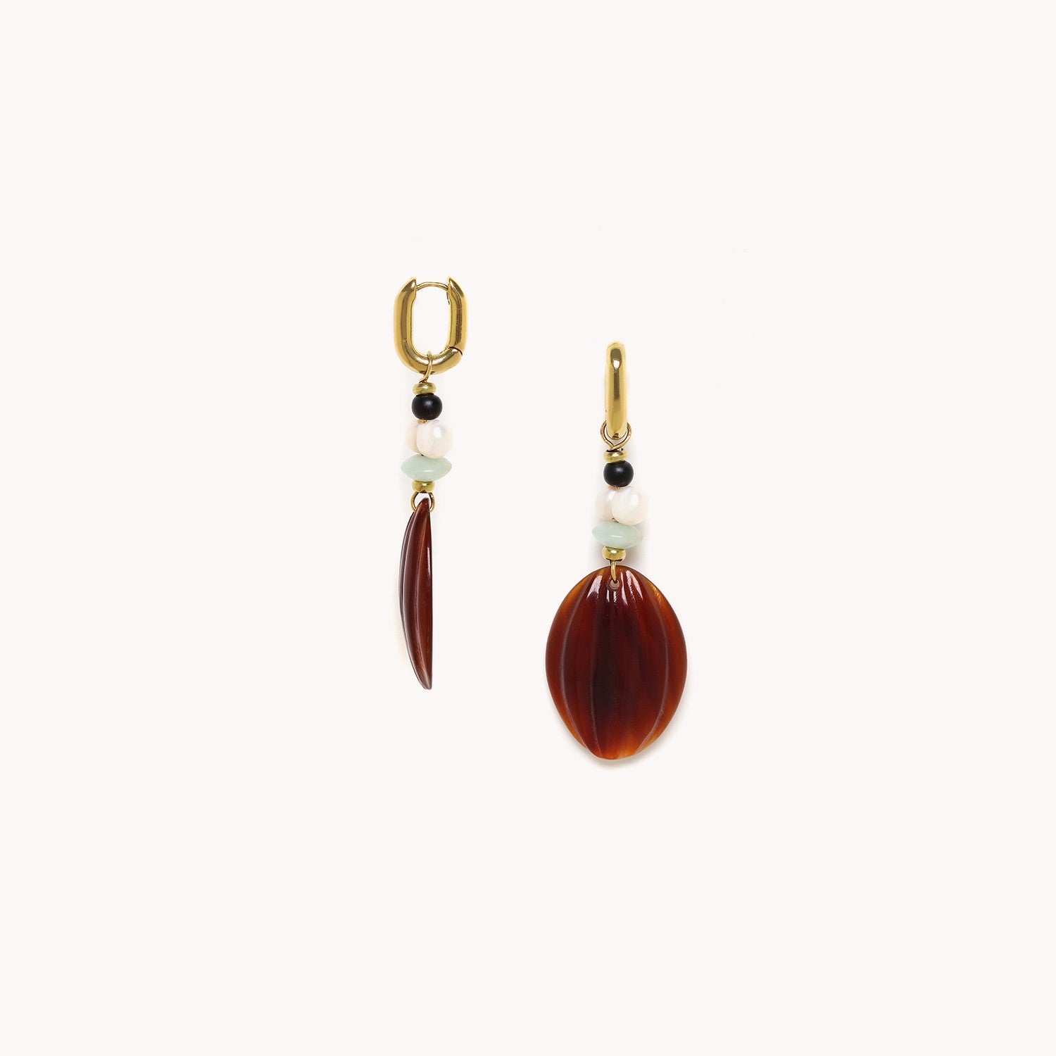 Okinawa - Corne - Boucles d'oreilles - Nature Bijoux