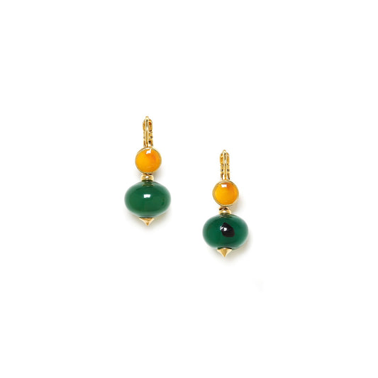 Agata Verde - Dormeuses Petit Modèle - Boucles d'oreilles - Nature Bijoux