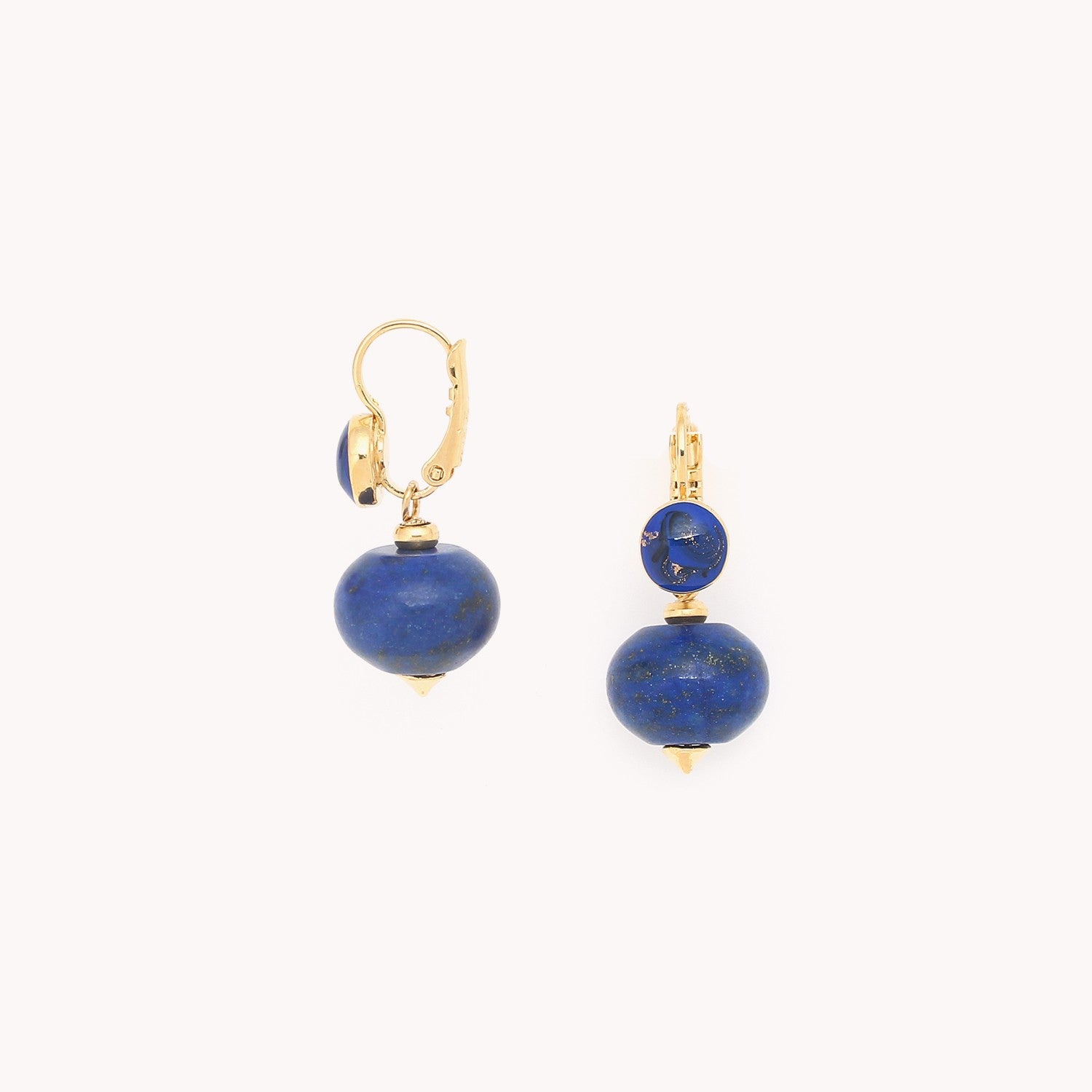 Pebbles - Lapis Lazuli Sleepers - Earrings - Nature Bijoux