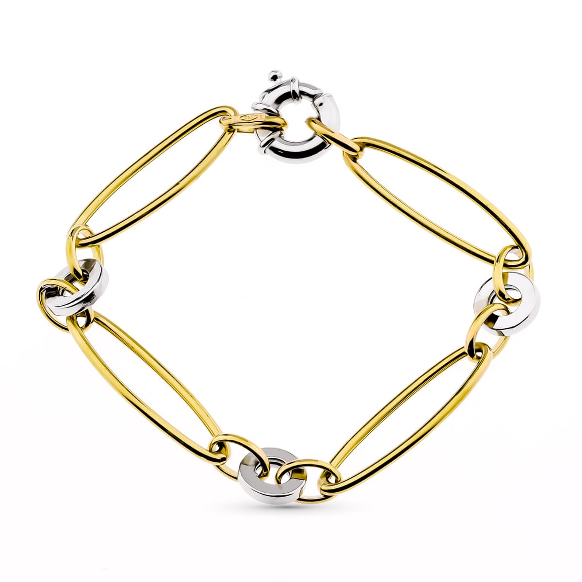 Bracelet à Lien Bicolore 18K