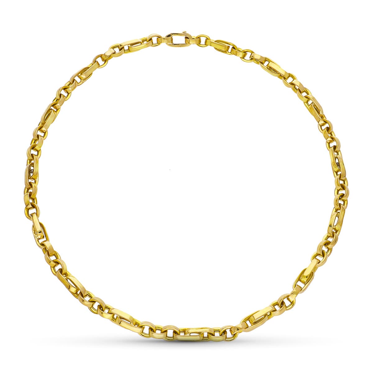 18K Collier en Or Jaune Creux 45 Cm