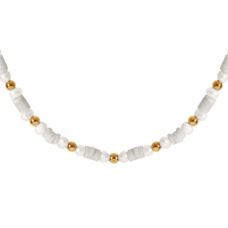 Rondellen-Halskette – Goldener Stahl | Azuline