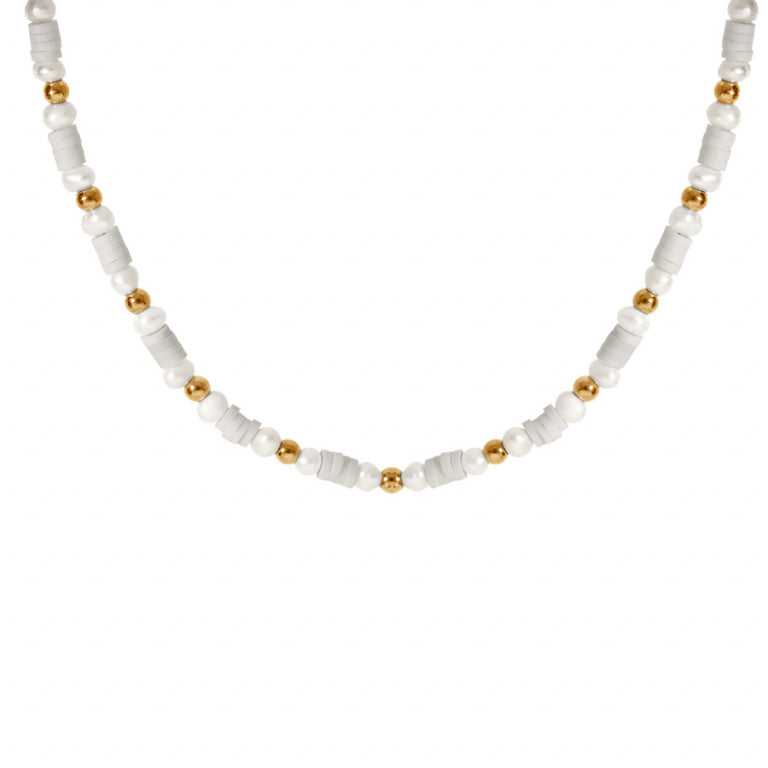 Rondellen-Halskette – Goldener Stahl | Azuline Ansicht 2