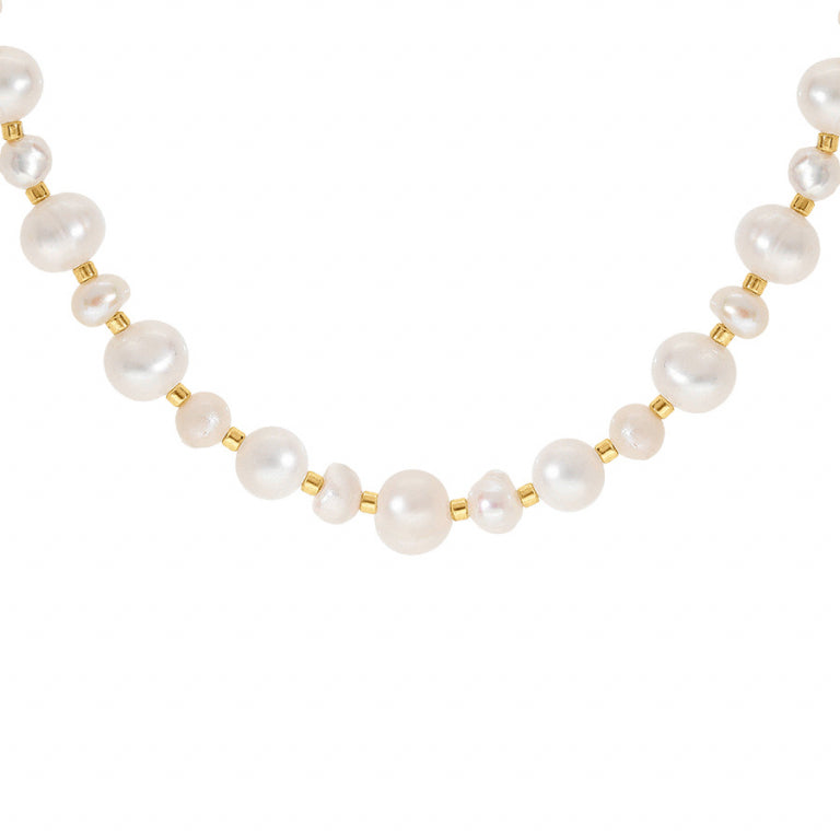 Perlenkette – Goldener Stahl | Azuline