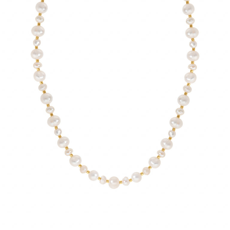 Perlenkette – Goldener Stahl | Azuline Ansicht 2