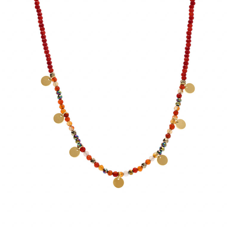 Tassel Necklace – Golden Steel | Azuline view 2