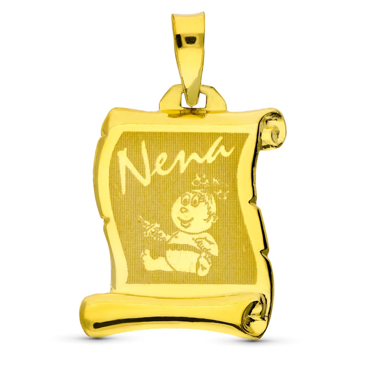 18K gouden perkament hanger