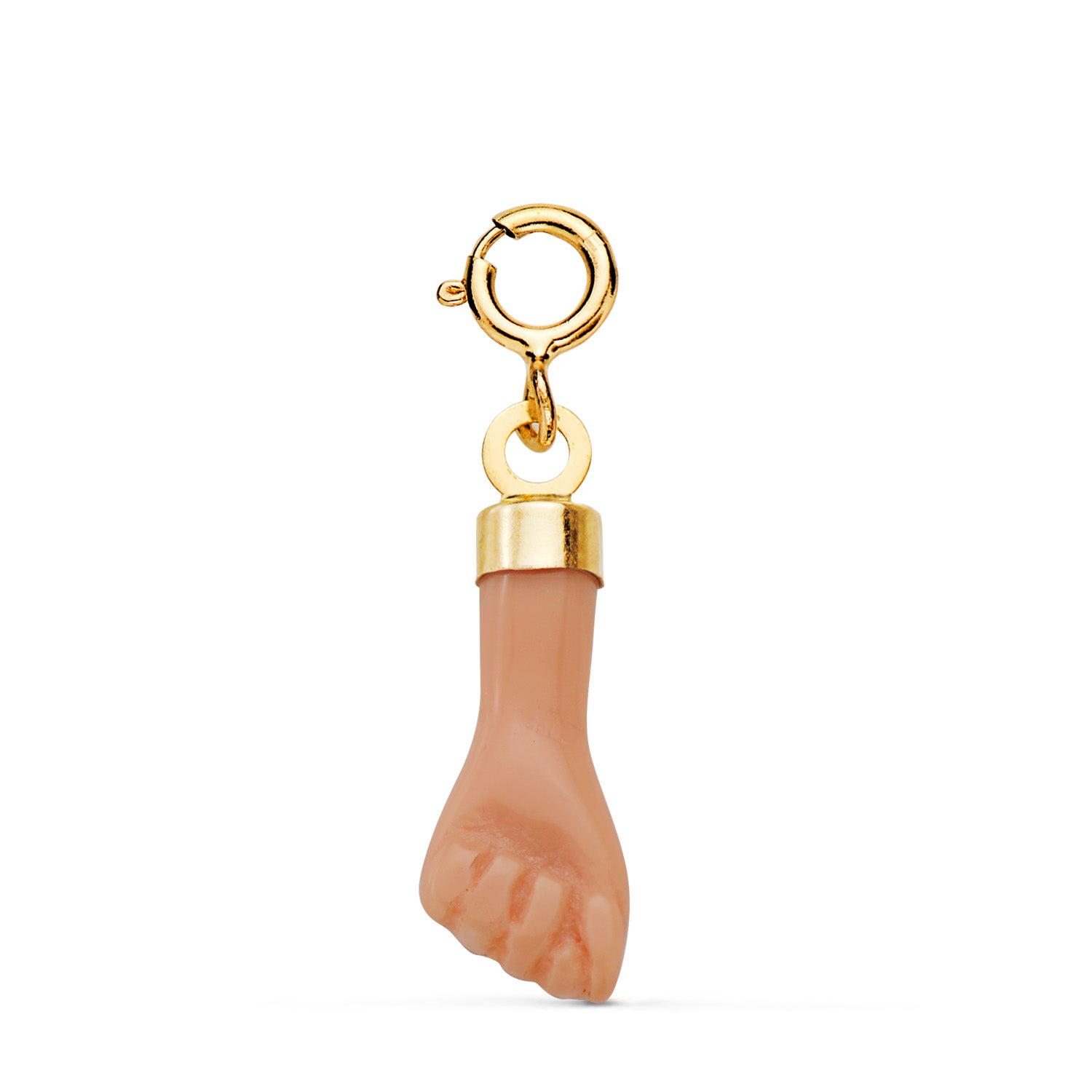 Higa Fist Håndvedhæng 18K Lille Pastel Pink 17X55 mm spændelås
