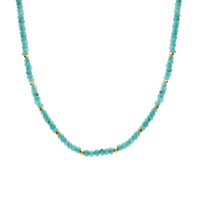 Collier Boules – Acier Doré | Azuline vue 2