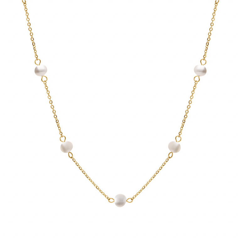 Perlenkette – Goldener Stahl | Azuline Ansicht 2