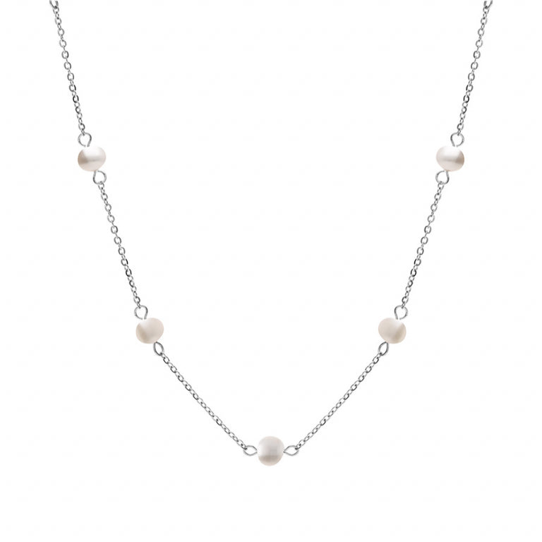 Perlenkette – Silberstahl | Azuline Ansicht 2