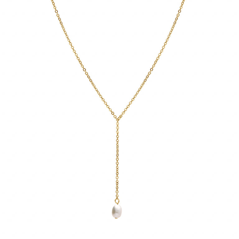 Perlenkette – Goldener Stahl | Azuline Ansicht 2