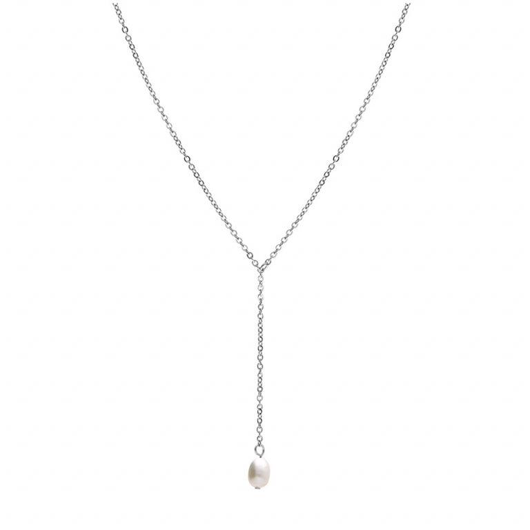 Perlenkette – Silberstahl | Azuline Ansicht 2